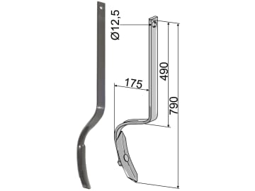 Industriehof® Spurlockerzinken 790 x 10 x 40 mm mit Schar, für universal, 10.5011/1 Industriehof® Spurlockerzinken 790 x 10 x 40 mm mit Schar, für universal, 10.5011/1