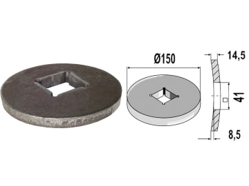 Industriehof® Vorschweißring gewölbt, für Vierkantwellen 36 x 36/40 x 40 mm, 31-0074G Industriehof® Vorschweißring gewölbt, für Vierkantwellen 36 x 36/40 x 40 mm, 31-0074G