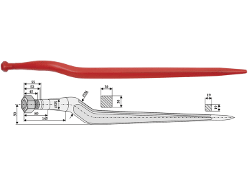 Industriehof® Frontladerzinken 820 mm, M 24 x 1,5, spitz, gekröpft, für Redrock, Zens, Chief, 18827 Industriehof® Frontladerzinken 820 mm, M 24 x 1,5, spitz, gekröpft, für Redrock, Zens, Chief, 18827