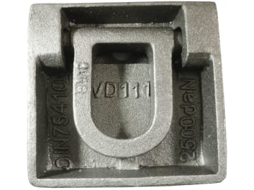 Zurrmulde, L x B x H: 95 x 95 x 30 mm, versenkt, zum Einschweißen, mit Bodenplatte Zurrmulde, L x B x H: 95 x 95 x 30 mm, versenkt, zum Einschweißen, mit Bodenplatte