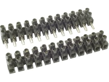 Herth + Buss Lüsterklemme 12-polig, Querschnitt Kabel 4,0 mm², Schraubkontakt, schwarz, 50 291 050 Herth + Buss Lüsterklemme 12-polig, Querschnitt Kabel 4,0 mm², Schraubkontakt, schwarz, 50 291 050