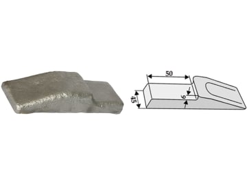 Industriehof® Baggerzahn, 145 x 45 mm, für Erdschaufel, zum Anschweißen, 18300-10 Industriehof® Baggerzahn, 145 x 45 mm, für Erdschaufel, zum Anschweißen, 18300-10