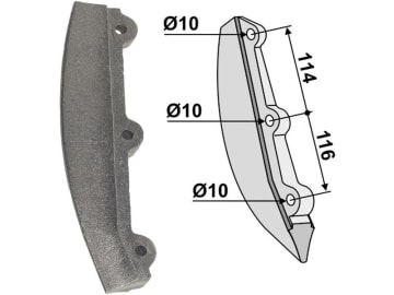 Industriehof® Säscharkeil Abstand Bohrungen 114; 116 – 230 mm; mm, Bohrung 10 mm für Becker, 99.BE-02 Industriehof® Säscharkeil Abstand Bohrungen 114; 116 – 230 mm; mm, Bohrung 10 mm für Becker, 99.BE-02