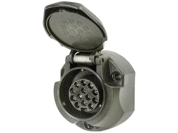 Herth + Buss Steckdose 13-polig, 12 V, Schraubanschluss, mit Nebelschlussleuchtenabschaltung, Kunststoff, 51 305 138 Herth + Buss Steckdose 13-polig, 12 V, Schraubanschluss, mit Nebelschlussleuchtenabschaltung, Kunststoff, 51 305 138