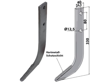 Industriehof® Fräshaken 330 x 40 x 10 mm mit Hartmetall-Schutzschicht für Struik Reihenfräse, RUS-03 Industriehof® Fräshaken 330 x 40 x 10 mm mit Hartmetall-Schutzschicht für Struik Reihenfräse, RUS-03
