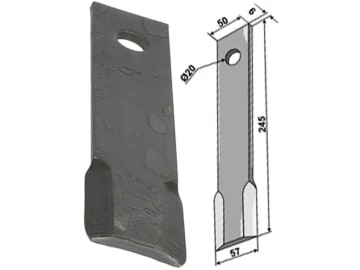 Industriehof® Schlegelmesser gerade, Überschnittklinge 245 x 50/57 x 6 mm, Bohrung 20 mm, für Humus Fräsen, 63-IND-189, 63-IND-189 Industriehof® Schlegelmesser gerade, Überschnittklinge 245 x 50/57 x 6 mm, Bohrung 20 mm, für Humus Fräsen, 63-IND-189, 63-IND-189