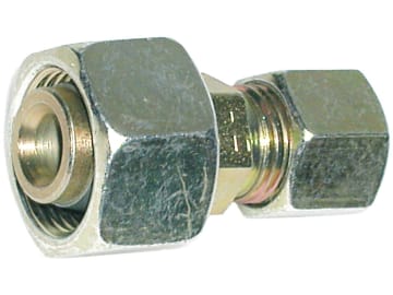 Reduzierverschraubung "KOR-L/S", leicht/schwer, gerade, vormontiert, Stutzen L 18, RA S 16, M 26 x 1,5 IG/M 24 x 1,5 AG Reduzierverschraubung "KOR-L/S", leicht/schwer, gerade, vormontiert, Stutzen L 18, RA S 16, M 26 x 1,5 IG/M 24 x 1,5 AG