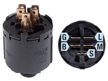 Zündschloss Einbaumaß Ø 14,5 mm, 5 x Steckanschluss, 3 Positionen, Magnetzündung Zündschloss Einbaumaß Ø 14,5 mm, 5 x Steckanschluss, 3 Positionen, Magnetzündung