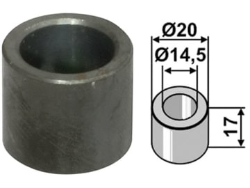 Industriehof® Buchse 17 x 2,75 mm, Ø innen 14,5 mm, Ø außen 20 mm, für Agrimaster, Agromec, Orsi, 63-AGM-506 Industriehof® Buchse 17 x 2,75 mm, Ø innen 14,5 mm, Ø außen 20 mm, für Agrimaster, Agromec, Orsi, 63-AGM-506