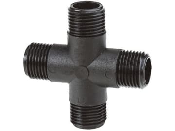 Agrotop 4-Wege-Anschluss, 90 °, G 1/2" AG (BSP), mit Außengewinde (AG), 10729 Agrotop 4-Wege-Anschluss, 90 °, G 1/2" AG (BSP), mit Außengewinde (AG), 10729