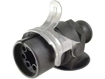 Herth + Buss EBS-Stecker 7-polig, 24 V, Crimpverbinder, mit Zugentlastung, gedrehten Kontakten, Trompetenkappe, Manteldichtung, 51 305 551 Herth + Buss EBS-Stecker 7-polig, 24 V, Crimpverbinder, mit Zugentlastung, gedrehten Kontakten, Trompetenkappe, Manteldichtung, 51 305 551