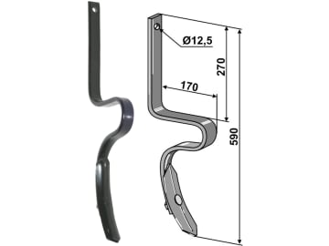 Industriehof® Spurlockerzinken 590 x 12 x 32 mm mit Schar, für universal, 10.5022 Industriehof® Spurlockerzinken 590 x 12 x 32 mm mit Schar, für universal, 10.5022