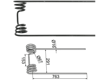 Industriehof® Strohstriegelzinken 763 x 291 x 16 mm, universal, 10.ST-ST-4 Industriehof® Strohstriegelzinken 763 x 291 x 16 mm, universal, 10.ST-ST-4