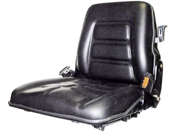 Staplersitz "ST 12" mechanisch gefedert, in Rückenlehne, mit/ohne Sitzkontaktschalter, PVC-Kunstleder, schwarz Staplersitz "ST 12" mechanisch gefedert, in Rückenlehne, mit/ohne Sitzkontaktschalter, PVC-Kunstleder, schwarz