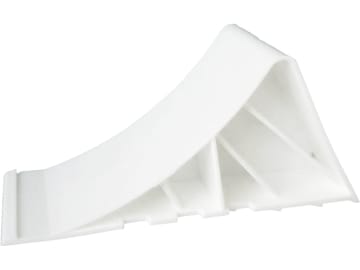 Unterlegkeil L x B x H: 220 x 90 x 100 mm, Radius 200 mm, Kunststoff weiß, ohne Halter Unterlegkeil L x B x H: 220 x 90 x 100 mm, Radius 200 mm, Kunststoff weiß, ohne Halter