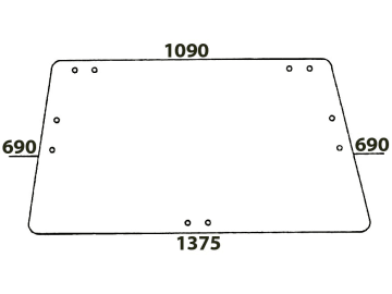 Heckscheibe, klar, für DEUTZ-FAHR DX 85-DX 8.30-Kabine DX 4, DX 6, DX 7, DX 8 Heckscheibe, klar, für DEUTZ-FAHR DX 85-DX 8.30-Kabine DX 4, DX 6, DX 7, DX 8