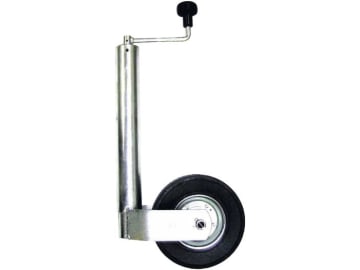 Stützrad Rundrohr außen 60 mm Stützlast 250 kg, 540 – 800 mm, Vollgummirad 220x60, verstärkt Stützrad Rundrohr außen 60 mm Stützlast 250 kg, 540 – 800 mm, Vollgummirad 220x60, verstärkt
