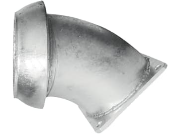 Hücobi Bogen "Perrot", 45 °, 159 mm, verzinkt, mit V-Teil und 4-Eck-Flansch, 2457 159000 Hücobi Bogen "Perrot", 45 °, 159 mm, verzinkt, mit V-Teil und 4-Eck-Flansch, 2457 159000