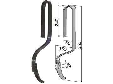 Industriehof® Spurlockerzinken 550 x 10 x 32 mm mit Schar, für Fiona, Stegsted, Taarup, 10.5018 Industriehof® Spurlockerzinken 550 x 10 x 32 mm mit Schar, für Fiona, Stegsted, Taarup, 10.5018