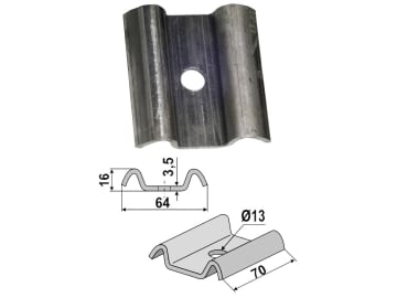 Industriehof® Zinkenhalter 64 x 16 x 3,5 mm für Eberhardt; Lemken: Saatstriegel Compact-Solitair; Rabe: Saatstriegel MegaSpeed, 10.ST-HH-STD Industriehof® Zinkenhalter 64 x 16 x 3,5 mm für Eberhardt; Lemken: Saatstriegel Compact-Solitair; Rabe: Saatstriegel MegaSpeed, 10.ST-HH-STD
