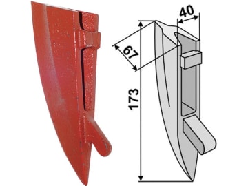 Industriehof® Säscharkeil 40 x 173 x 67 mm für Gaspardo, 99.GA-04 Industriehof® Säscharkeil 40 x 173 x 67 mm für Gaspardo, 99.GA-04