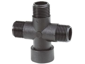 Agrotop 4-Wege-Anschluss, 90 °, G 1/2" IG/AG (BSP), mit Außen- und Innengewinde (AG/IG), 10730 Agrotop 4-Wege-Anschluss, 90 °, G 1/2" IG/AG (BSP), mit Außen- und Innengewinde (AG/IG), 10730
