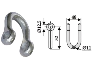 Industriehof® Schäkel gerade, Bohrung 12,5 mm, für Agrimaster, Cabe (Nuova Cabe), Cosma, Ferri, Orsi, Sicma, Sovema, 63-ORS-02 Industriehof® Schäkel gerade, Bohrung 12,5 mm, für Agrimaster, Cabe (Nuova Cabe), Cosma, Ferri, Orsi, Sicma, Sovema, 63-ORS-02
