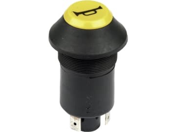 Herth + Buss Druckknopfschalter "Horn", 2 x Flachsteckanschluss 6,3 mm, 12 V - 20 A; 24 V - 10 A, 70 490 178 Herth + Buss Druckknopfschalter "Horn", 2 x Flachsteckanschluss 6,3 mm, 12 V - 20 A; 24 V - 10 A, 70 490 178