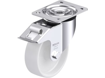 Blickle® Lenkrolle "L-PO 150G-FI" Rad 150 x 50 mm, Höhe 190 mm, Tragkraft 400 kg, Polyamid mit Gleitlager, Feststeller Blickle® Lenkrolle "L-PO 150G-FI" Rad 150 x 50 mm, Höhe 190 mm, Tragkraft 400 kg, Polyamid mit Gleitlager, Feststeller
