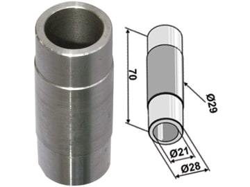 Industriehof® Buchse 70 x 3,5/4 mm, Ø innen 21 mm, Ø außen 28 mm; 29 mm, für Sauerburger, 63-SAU-07 Industriehof® Buchse 70 x 3,5/4 mm, Ø innen 21 mm, Ø außen 28 mm; 29 mm, für Sauerburger, 63-SAU-07