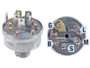 Zündschloss Einbaumaß Ø 16 mm, 6 x Steckanschluss, 3 Positionen, Magnetzündung Zündschloss Einbaumaß Ø 16 mm, 6 x Steckanschluss, 3 Positionen, Magnetzündung