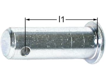 Gabelgelenkbolzen "GBO" Ø 14 mm, Länge 45 mm, Stahl, verzinkt, DIN 1434 Gabelgelenkbolzen "GBO" Ø 14 mm, Länge 45 mm, Stahl, verzinkt, DIN 1434