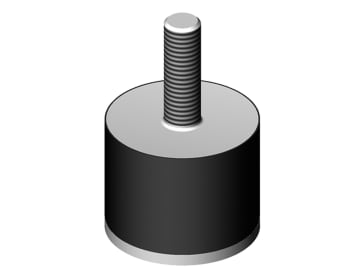 Gummi-Metall-Puffer Gewindebolzen und Innengewinde M 4, 15 x 15 mm Gummi-Metall-Puffer Gewindebolzen und Innengewinde M 4, 15 x 15 mm