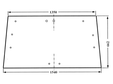 Heckscheibe, klar, für Fritzmeier Verdeck M711/771 für Deutz-Fahr 4006-5006, 5206 K2 Heckscheibe, klar, für Fritzmeier Verdeck M711/771 für Deutz-Fahr 4006-5006, 5206 K2