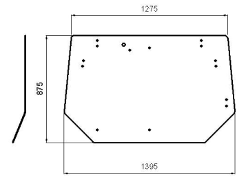 Heckscheibe, grün, für Valtra 6000-6900, 8000-8750E, T120C/CH-T170/CH, X100-120, XM130-150, M120/E, M130-150, A6250-8950 Heckscheibe, grün, für Valtra 6000-6900, 8000-8750E, T120C/CH-T170/CH, X100-120, XM130-150, M120/E, M130-150, A6250-8950