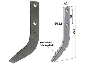 Industriehof® Fräshaken 270 x 40 x 10 mm mit Hartmetall-Schutzschicht für Rumpstad, Struik Reihenfräse, RUS-06 Industriehof® Fräshaken 270 x 40 x 10 mm mit Hartmetall-Schutzschicht für Rumpstad, Struik Reihenfräse, RUS-06