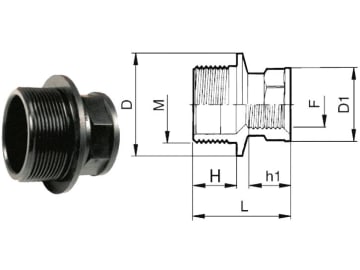 Agrotop Reduzierstück mit Außen- und Innengewinde (AG/IG) G 3/4" AG (BSP) / G 1/2" IG (BSP), 10264 Agrotop Reduzierstück mit Außen- und Innengewinde (AG/IG) G 3/4" AG (BSP) / G 1/2" IG (BSP), 10264