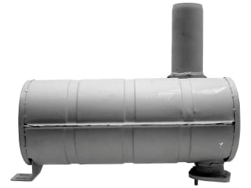 Schalldämpfer waagrecht, für John Deere 3100, 3110, 3200, 3210, 3300, 3310, 3400, 3410, Renault Ceres, Cergos Schalldämpfer waagrecht, für John Deere 3100, 3110, 3200, 3210, 3300, 3310, 3400, 3410, Renault Ceres, Cergos