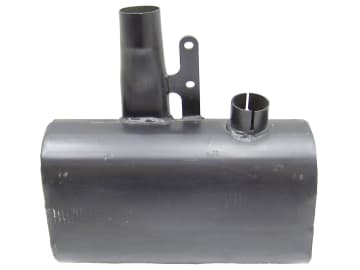 Schalldämpfer, Einlass 49 mm, Auslass 54 mm, Länge 360 mm, für Case IH JX, Fiat 66, Ford New Holland TD, Steyr Kompakt Schalldämpfer, Einlass 49 mm, Auslass 54 mm, Länge 360 mm, für Case IH JX, Fiat 66, Ford New Holland TD, Steyr Kompakt