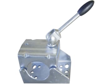 Klemmbügel für Stützrad mit 60 mm Ø Außenrohr, mit klappbarem Knebel Klemmbügel für Stützrad mit 60 mm Ø Außenrohr, mit klappbarem Knebel