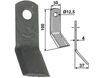Industriehof® Y-Messer 100 x 30 x 4 mm, Bohrung 12,5 mm, für B.C.S., 63-BCS-20 Industriehof® Y-Messer 100 x 30 x 4 mm, Bohrung 12,5 mm, für B.C.S., 63-BCS-20