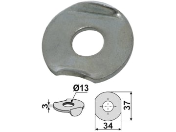 Industriehof® Unterlegscheibe 37; 34 x 13 x 3 mm, für universal, 10.ST-HH-2 Industriehof® Unterlegscheibe 37; 34 x 13 x 3 mm, für universal, 10.ST-HH-2