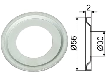 Industriehof® Nilosring Ø außen 56 mm, Ø innen 30 mm, Stärke 2 mm, für Väderstad, 99.VÄ-06 Industriehof® Nilosring Ø außen 56 mm, Ø innen 30 mm, Stärke 2 mm, für Väderstad, 99.VÄ-06