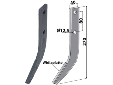 Industriehof® Fräshaken 270 x 40 x 10 mm mit Widiaplatte für Rumpstad, Struik Reihenfräse, RUS-06.W Industriehof® Fräshaken 270 x 40 x 10 mm mit Widiaplatte für Rumpstad, Struik Reihenfräse, RUS-06.W