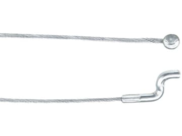 Bowdenzug Ø 1,9 mm, 2.000 mm, mit angepressten Nippel Ø 8 x 8 mm und Endstück Z-Form Ø 4 mm Bowdenzug Ø 1,9 mm, 2.000 mm, mit angepressten Nippel Ø 8 x 8 mm und Endstück Z-Form Ø 4 mm