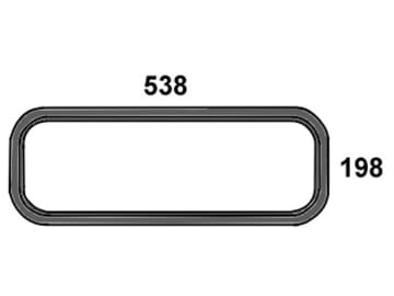 Heckscheibe, klar, für Massey Ferguson 4215-4370-Kabine Serien 4200, 4300 Heckscheibe, klar, für Massey Ferguson 4215-4370-Kabine Serien 4200, 4300