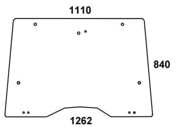 Frontscheibe, klar, für Massey Ferguson MF 342-362/N, 365, 372 N, 375, 382N, 390/T, 396-399-Kabine Serie 300 Frontscheibe, klar, für Massey Ferguson MF 342-362/N, 365, 372 N, 375, 382N, 390/T, 396-399-Kabine Serie 300