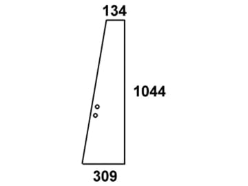 Türscheibe, grün, vorn, für Massey Ferguson 3000 (ab Serien Nr. 50130) Türscheibe, grün, vorn, für Massey Ferguson 3000 (ab Serien Nr. 50130)