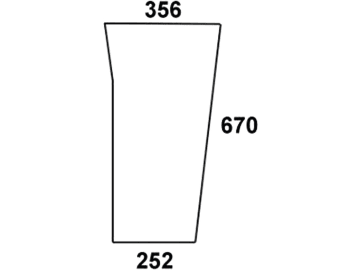 Frontscheibe, klar, unten links, für Massey Ferguson MF 342-362/N, 365, 372 N, 375, 382N, 390/T, 396-399-Kabine Serie 300 Frontscheibe, klar, unten links, für Massey Ferguson MF 342-362/N, 365, 372 N, 375, 382N, 390/T, 396-399-Kabine Serie 300