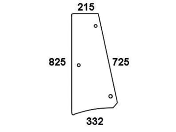 Seitenscheibe, grün, links/rechts, für Eicher VAC 656, 666, 680 - Kabine Lochmann Seitenscheibe, grün, links/rechts, für Eicher VAC 656, 666, 680 - Kabine Lochmann